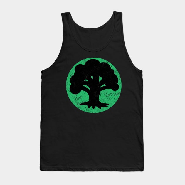 Green Mana Magic The Gathering Vintage Tank Top by KrateMilk